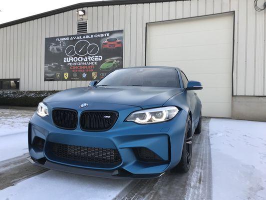 BMW M2 in and out with Catless downpipe, tune, lowering springs and carbon fiber front splitter and rear diffuser!