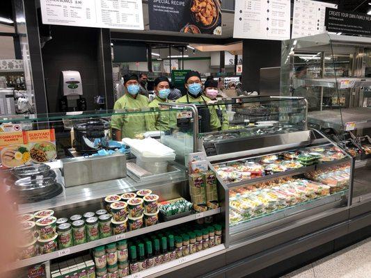 Chefs make fresh sushi inside Publix