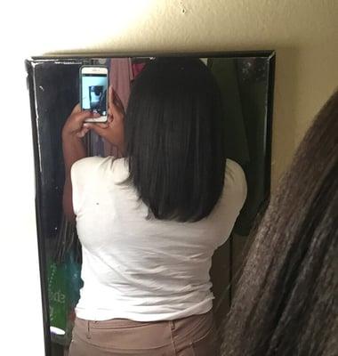 Relaxer touch up and blow out