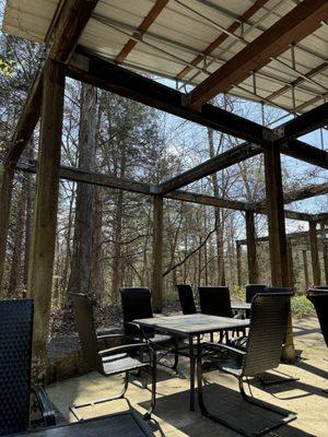 outdoor dining area