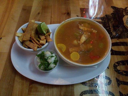 Awesome chicken Tortilla soup special!