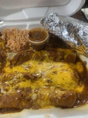 Beef enchiladas