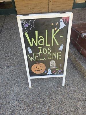 Walk-ins welcome