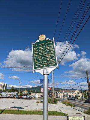 Old State House Historical Marker, Rutland