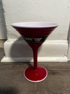 Red martini cup