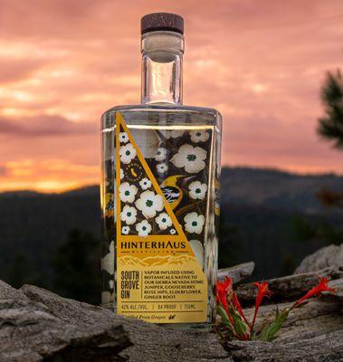 Hinterhaus' South Grove Gin, winner of SUNSET Magazine's Gin of the Year, 2023