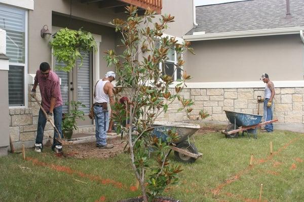 Stone patio - before