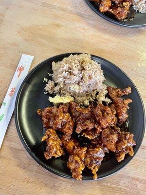 Orange chicken w fried rice