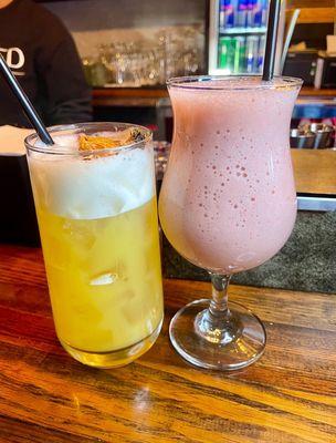 Strawberry Banana Smoothie, & Pineapple Passionfruit Love Mocktail