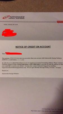 Could they get any more pathetic? Sending a letter to my forwarding address requesting my forwarding address to send me a credit