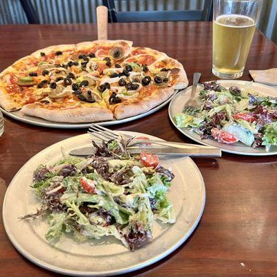 Shared a Greek salad & Blankenship pizza!