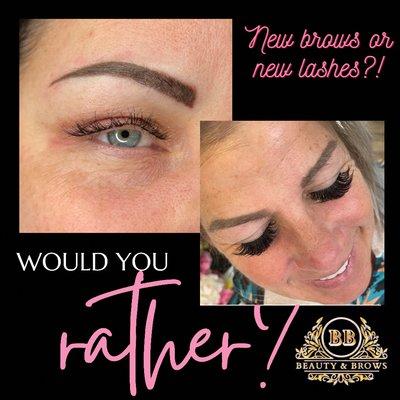 New brows & lash extensions by Nikki