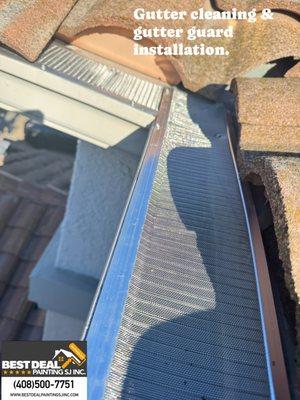 Gutter cleaning & Gutter guards installation.