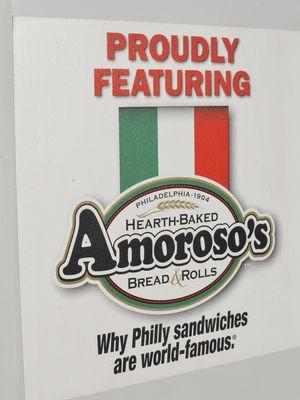 Always serving Philly's own and legendary Amoroso rolls !