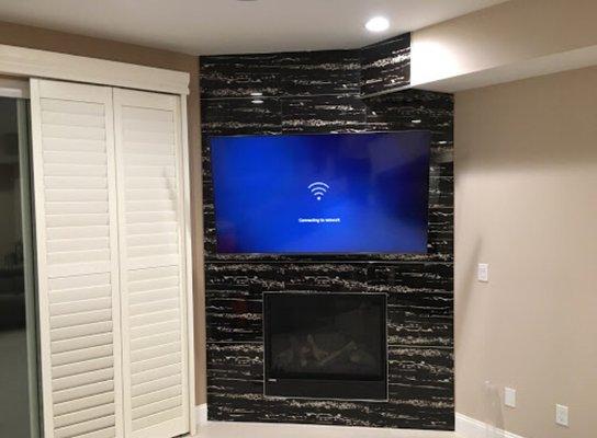 TV Install on Marble