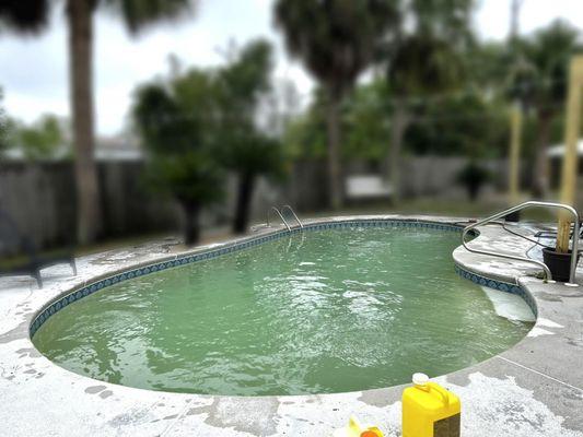 Swimming pool with clean water