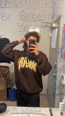 Brown Nsanity Hoodie manufactured by Az Hot Tees