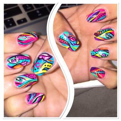 I love, love, love my nails by Giselle!!! She never ceases to amaze me on how talented she is!!