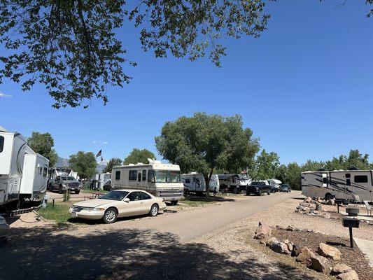 Here you can see Trump flags flown on campground property.