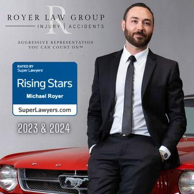 Royer Law Group is proud to announce that attorney Michael Royer was selected as a Super Lawyers Rising Star again this year!