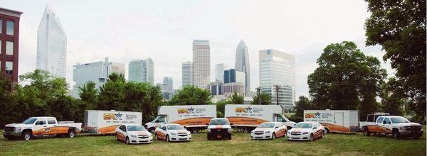 Large fleet of emergency response vehicles