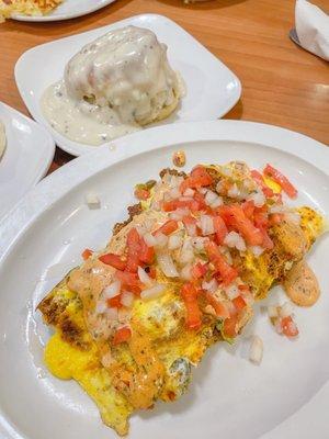 conquistador omelette $9.99 plus two sides