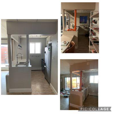 Kitchen before and after