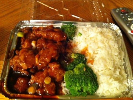 General Tso's combo w white rice