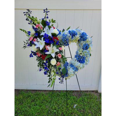 Patriotic sympathy flowers