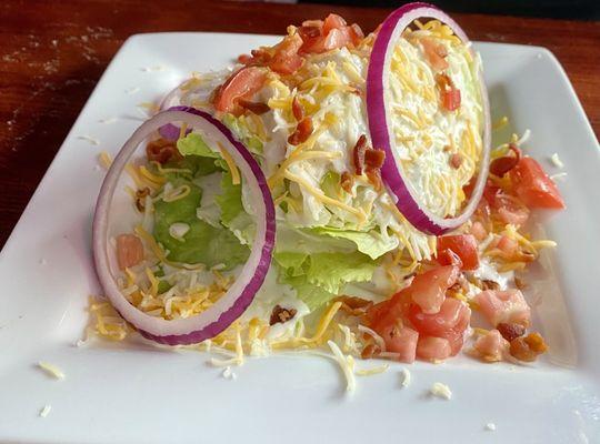 Wedge salad with ranch