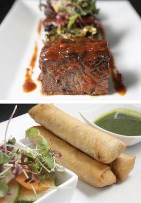 SHORT RIBS AND SPRING ROLLS