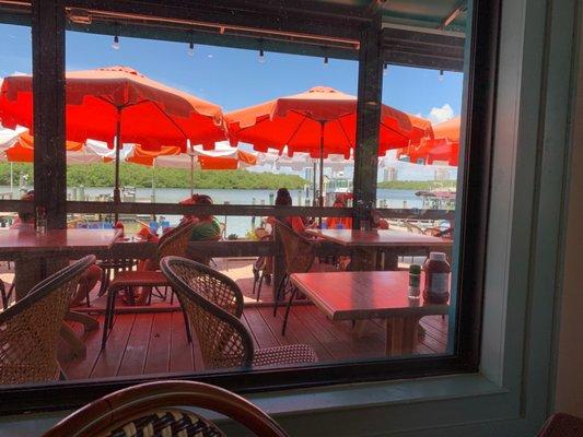 View looking outside from the dining room