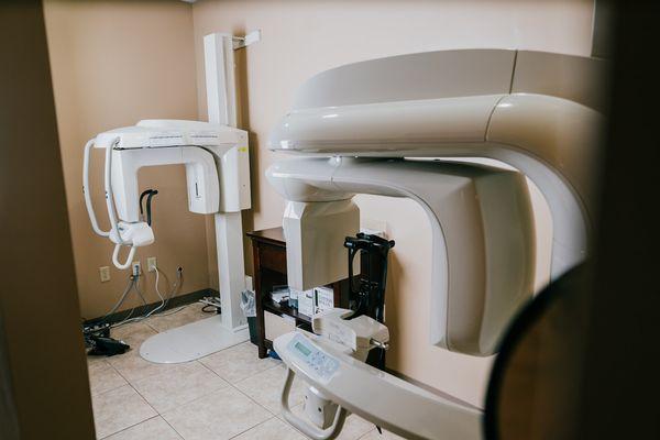 Every patient receives a CBCT, cone beam computed tomography, scan (3-D Xray).