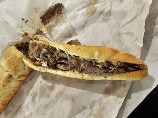 Super Philly Cheese Steak with Mushrooms