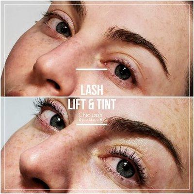 Lash lift and tint