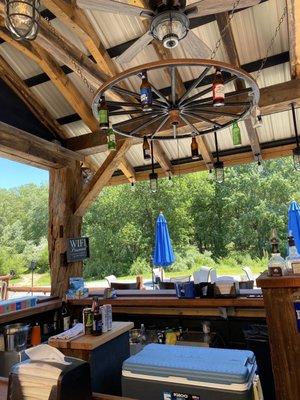 Outside Bar (beer chandelier)