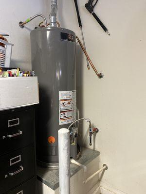 New RUUD 50 Gallon Natural Gas Water Heater