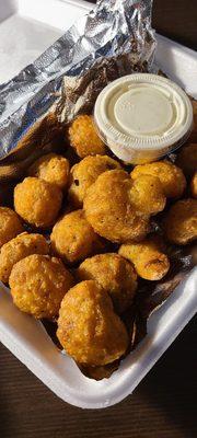 Fried mushrooms with ranch