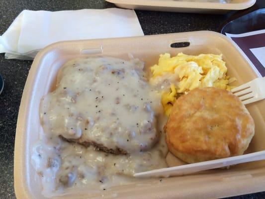 Country fried steak breakfast