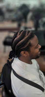 Men's braids straight backs