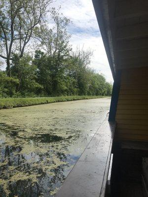 View from the canal boat.