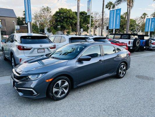 2020 Honda Civic LX in Modern Metallic Gray