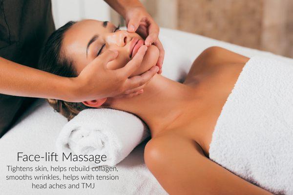 Face Lift Massage helps relieve TMJ, Tension Headaches, soften wrinkles and naturally raise cheek bones