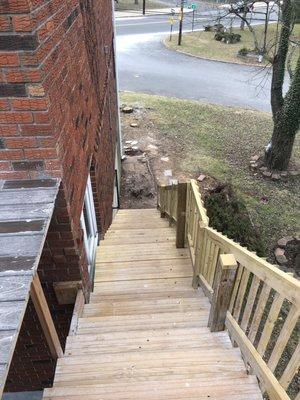 Staircase leading to second floor