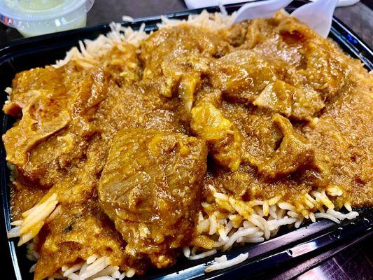 goat curry with rice