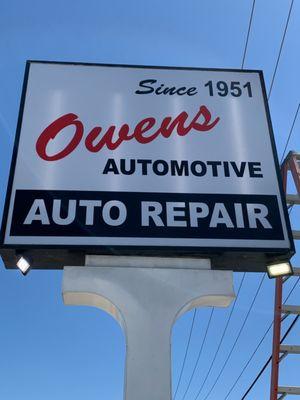 Owens Automotive new sign