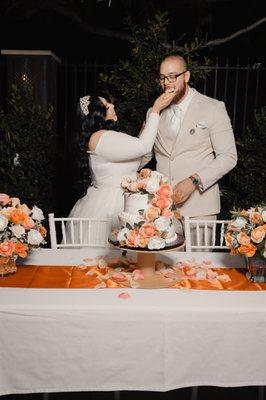 Cake time, at a stunning venue.