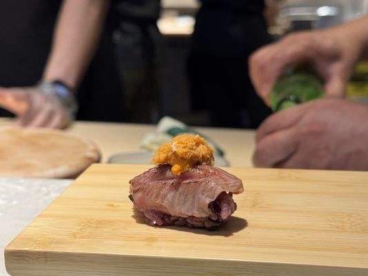 Wagyu and uni