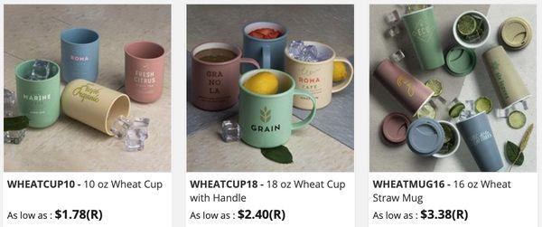 These items are made of wheat based resin. Compostable and beautiful crafted.