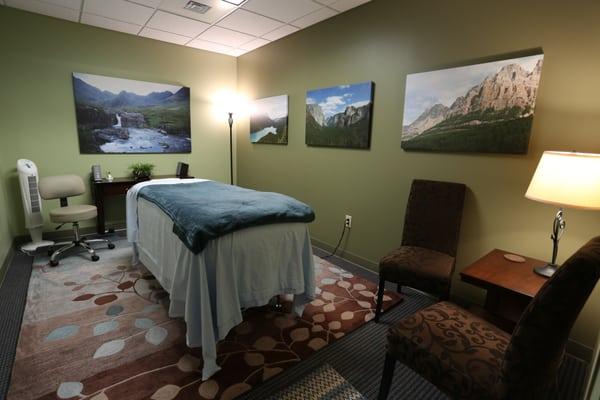 Massage room with all the fixings!  Table heater, music, wonderful lighting, and of course- a fantastic massage therapist!